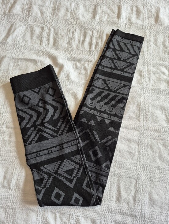 Material Girl Accessories - Material Girl Medium/large black & gray footless tights NWOT